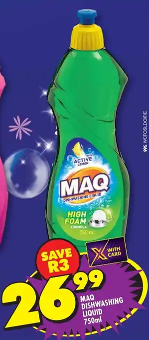 Shoprite Maq dishwashing liquid offer