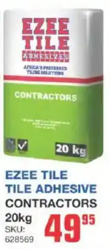 Cashbuild Ezee tile tile adhesive contractors offer