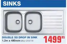 Cashbuild Double ss drop in sink offer