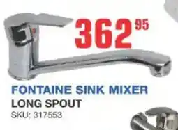 Cashbuild Fontaine sink mixer long spout offer