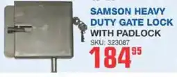 Cashbuild Samson heavy duty gate lock with padlock offer