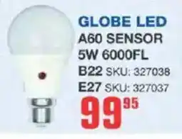 Cashbuild Globe LED A60 Sensor 5W 6000FL offer
