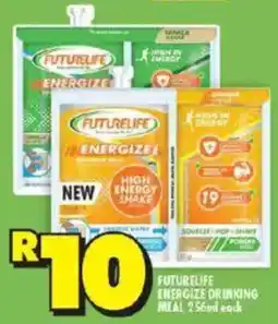 Shoprite Futurelife energize drinking meal offer