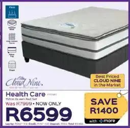 Sleepmasters Cloud Nine Health Care 152cm Queen Bed Set offer