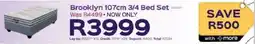 Sleepmasters Sleepmasters Brooklyn 107cm 3/4 Bed Set offer