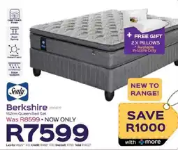Sleepmasters Sealy Berkshire 152cm Queen Bed Set offer