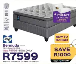 Sleepmasters Sealy Bermuda 152cm Queen Bed Set offer