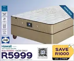 Sleepmasters Sealy Hawaii 152cm Queen Bed Set offer