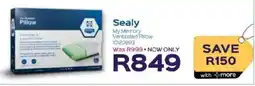 Sleepmasters Sealy My Memory Ventilated Pillow offer
