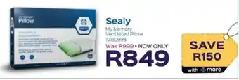 Sleepmasters Sealy My Memory Ventilated Pillow offer