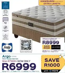 Sleepmasters Sealy Argo 152cm Queen Bed Set offer