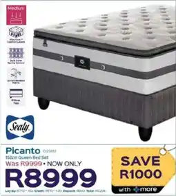 Sleepmasters Sealy Picanto 152cm Queen Bed Set offer