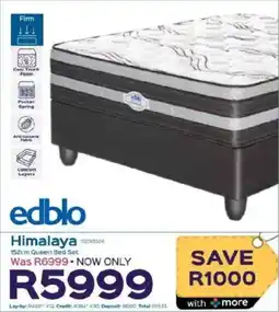 Sleepmasters Edblo Himalaya 152cm Queen Bed Set offer