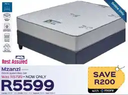 Sleepmasters Rest Assured Mzanzi 152cm Queen Bed Set offer