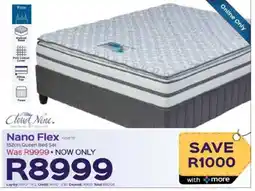 Sleepmasters Cloud Nine Nano Flex 152cm Queen Bed Set offer