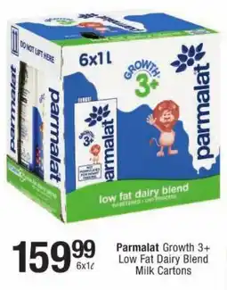 Checkers Parmalat Growth 3+ Low Fat Dairy Blend Milk Cartons offer
