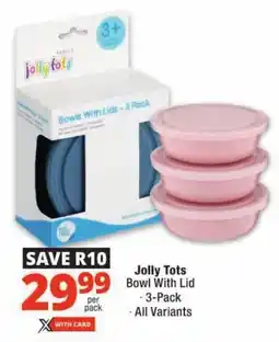 Checkers Jolly Tots Bowl With Lid offer