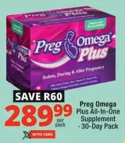 Checkers Preg Omega Plus All-In-One Supplement offer