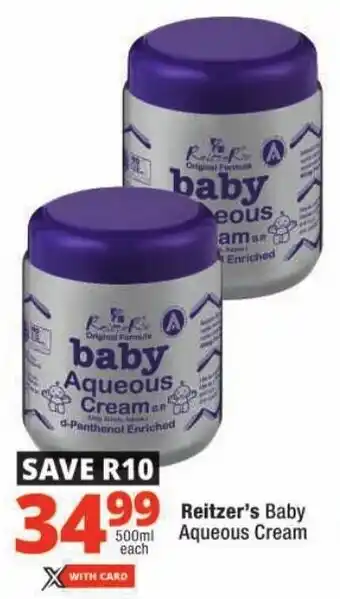 Checkers Reitzer's Baby Aqueous Cream offer