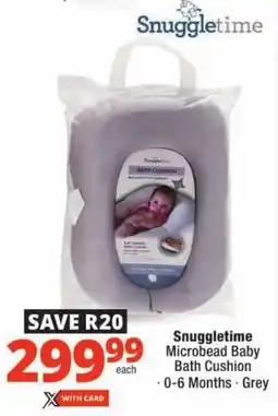 Checkers Snuggletime Microbead Baby Bath Cushion offer