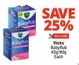 Checkers Vicks BabyRub offer