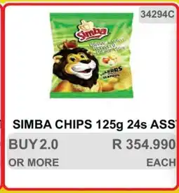 KitKat Cash and Carry SIMBA CHIPS 125g 24s ASS'T offer