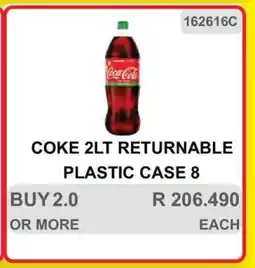 KitKat Cash and Carry COKE 2LT RETURNABLE PLASTIC CASE 8 offer