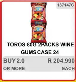 KitKat Cash and Carry TOROS 80G 2PACKS WINE GUMS CASE 24 offer