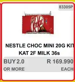KitKat Cash and Carry NESTLE CHOC MINI 20G KIT KAT 2F MILK 36s offer