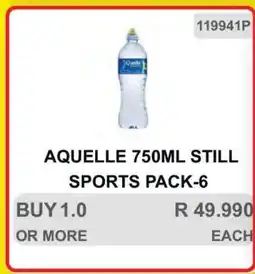 KitKat Cash and Carry AQUELLE 750ML STILL SPORTS PACK-6 offer