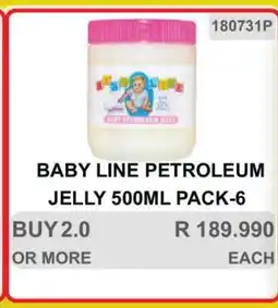 KitKat Cash and Carry BABY LINE PETROLEUM JELLY 500ML PACK-6 offer