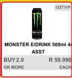 KitKat Cash and Carry MONSTER E/DRINK 500ml 4s ASST offer