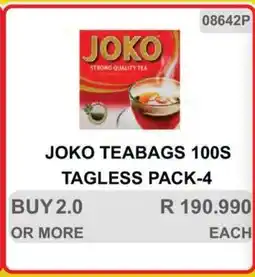 KitKat Cash and Carry JOKO TEABAGS 100S TAGLESS PACK-4 offer