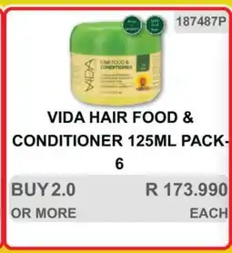 KitKat Cash and Carry VIDA HAIR FOOD & CONDITIONER 125ML PACK-6 offer