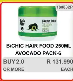 KitKat Cash and Carry B/CHIC HAIR FOOD 250ML AVOCADO PACK-6 offer