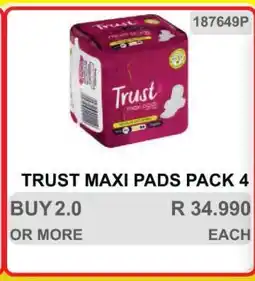 KitKat Cash and Carry TRUST MAXI PADS PACK 4 offer