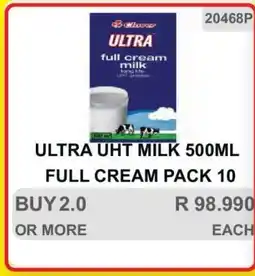 KitKat Cash and Carry ULTRA UHT MILK 500ML FULL CREAM PACK 10 offer