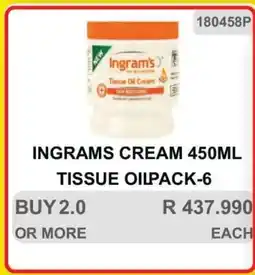 KitKat Cash and Carry INGRAMS CREAM 450ML TISSUE OILPACK-6 offer