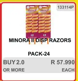 KitKat Cash and Carry MINORA II DISP RAZORS offer