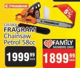 KitKat Cash and Carry FRAGRAM Chainsaw Petrol 58cc offer