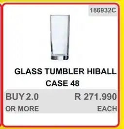 KitKat Cash and Carry GLASS TUMBLER HIBALL CASE 48 offer