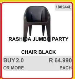 KitKat Cash and Carry RASHIDA Jumbo Party Chair Black offer