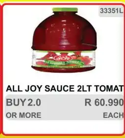 KitKat Cash and Carry ALL JOY SAUCE 2LT TOMATO offer