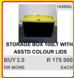 KitKat Cash and Carry STORAGE BOX 100LT WITH ASSTD COLOUR LIDS offer