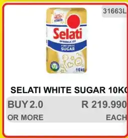 KitKat Cash and Carry SELATI WHITE SUGAR 10KG offer