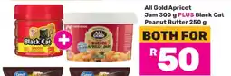Game All Gold Apricot Jam 300 g PLUS Black Cat Peanut Butter 250 g offer
