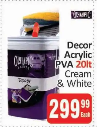 KitKat Cash and Carry Olympic Paints Decor Acrylic PVA 20lt offer