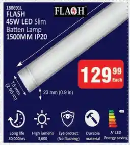 KitKat Cash and Carry FLASH 45W LED Slim Batten Lamp 1500MM IP20 offer