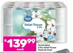 Game Great Value 2 Ply Toilet Tissue Rolls 24-Pack offer