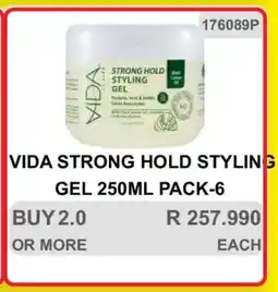 KitKat Cash and Carry VIDA STRONG HOLD STYLING GEL 250ML PACK-6 offer